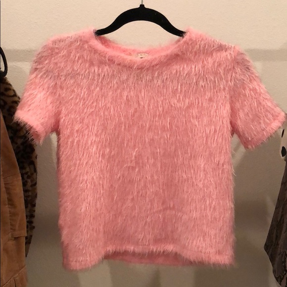 Zara | Tops | Zara Pink Fuzzy Knit 